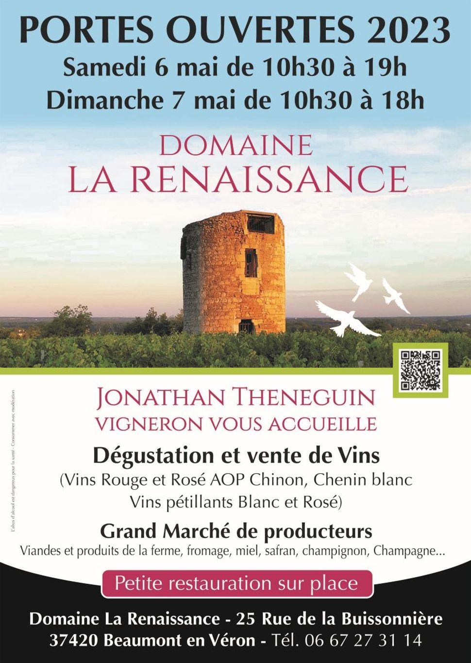 Portes ouvertes Domaine de la Rennaissance Beaumont en Veron